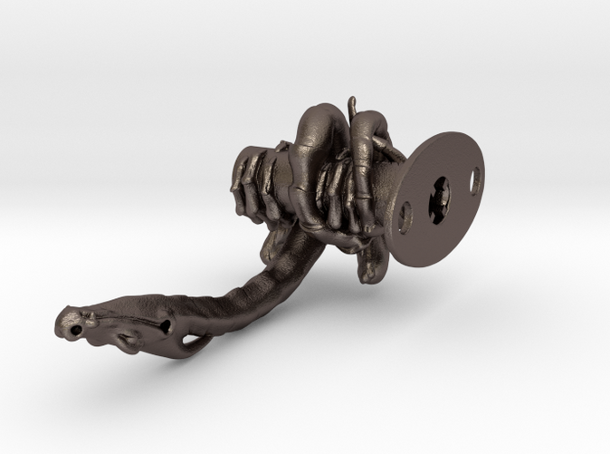 dragon cabinet handle - 3D printed in steel