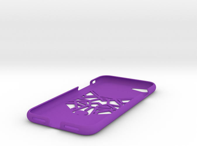 Purple Iphone 7 case Fox/Wolf