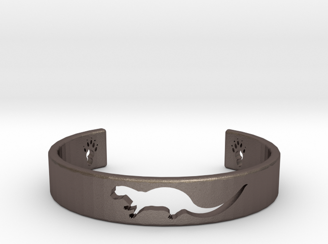 Otter Bracelet in Polished Bronzed-Silver Steel