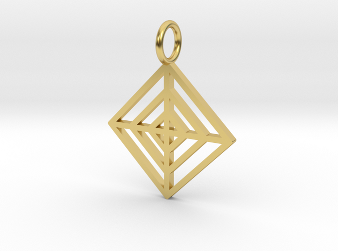 Geometric origami shapes pendant
