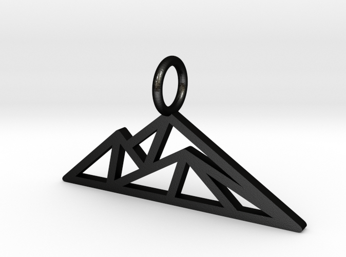 Geometric origami mountain pendant