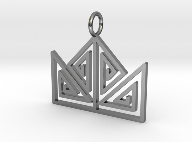 Geometric origami crown pendant