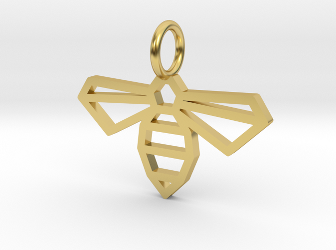 Geometric origami bee pendant