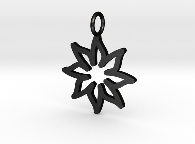 Geometric sacred flower pendant