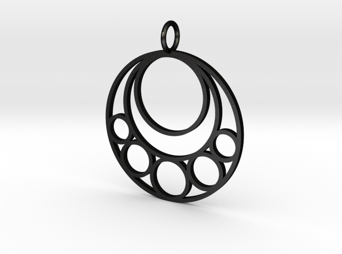Geometric circular pendant