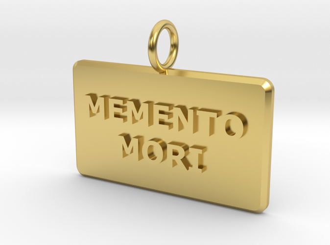 Latin wording Memento Mori (Remember That You Must Die) pendant