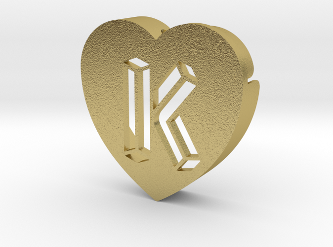 Heart shape DuoLetters print K