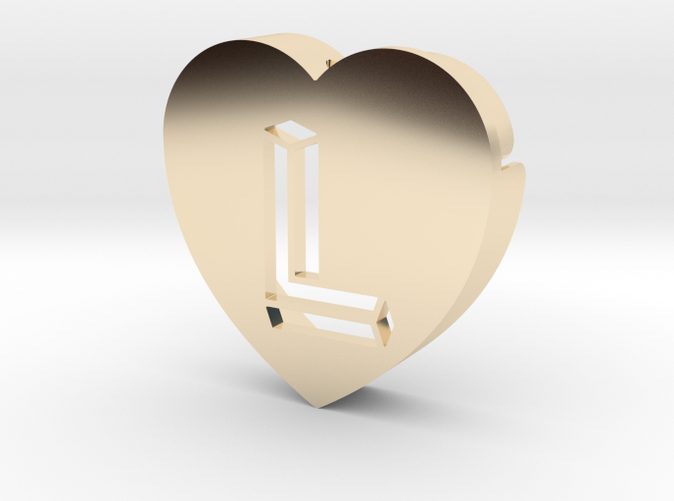 Heart shape DuoLetters print L