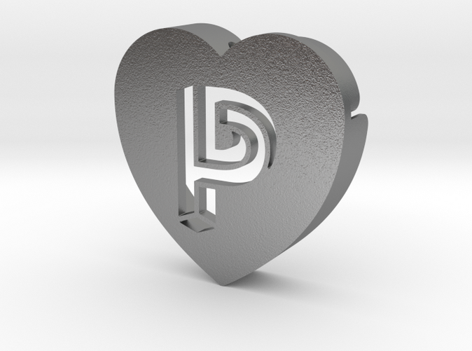 Heart shape DuoLetters print P