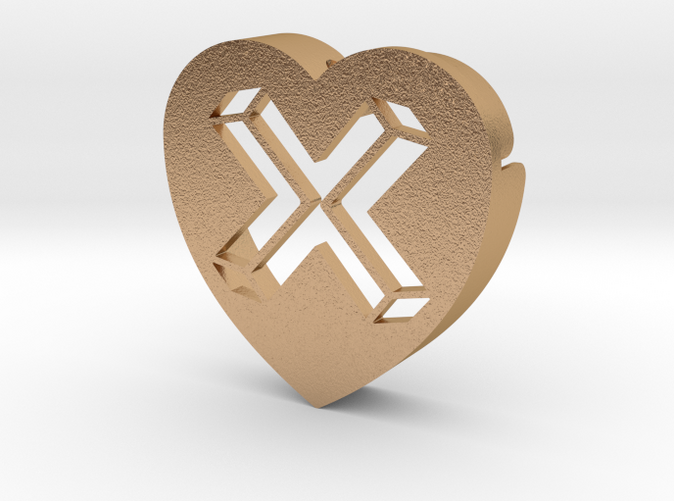 Heart shape DuoLetters print X