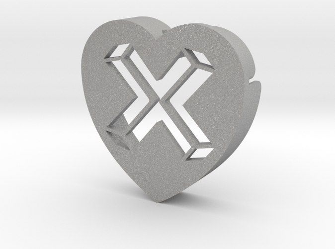Heart shape DuoLetters print X