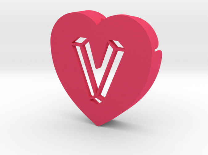 Heart shape DuoLetters print V