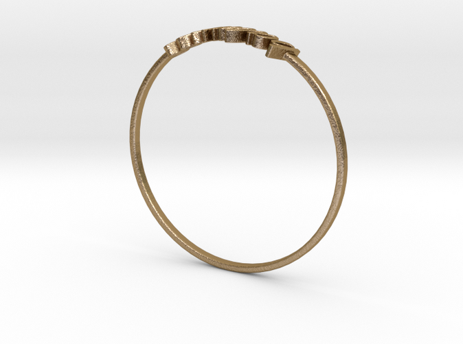 Polished Gold Steel Libra / Balance ring