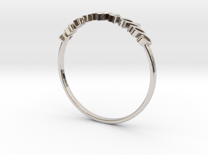 Rhodium Plated Brass Capricorn/ Capricorne ring