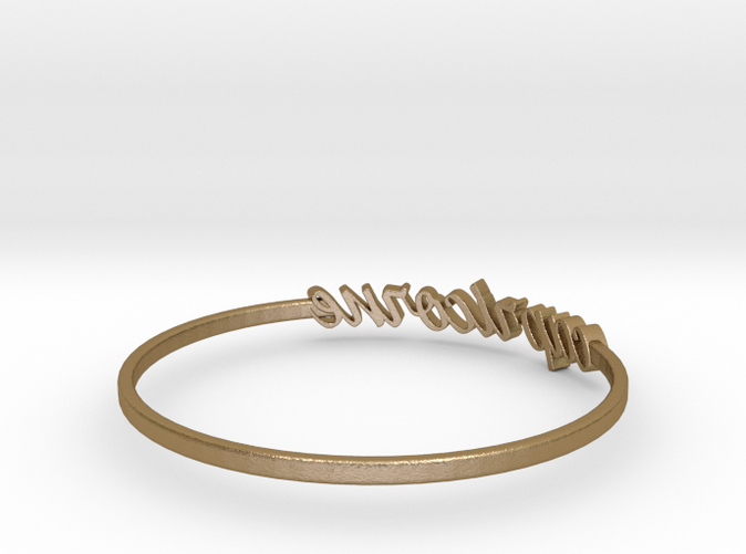 Polished Gold Steel Capricorn/ Capricorne ring