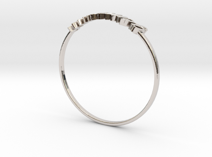 Rhodium Plated Brass Gemini / Gémeaux ring