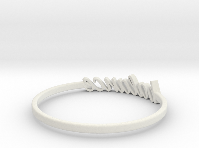 White Natural Versatile Plastic Libra / Balance ring