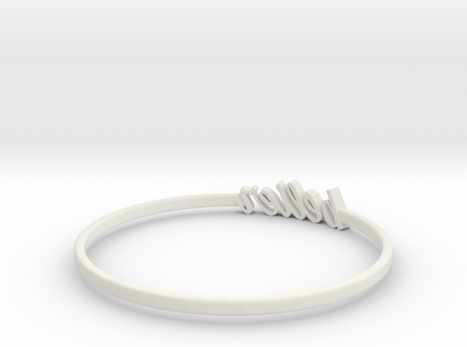 White Natural Versatile Plastic Aries / Bélier ring