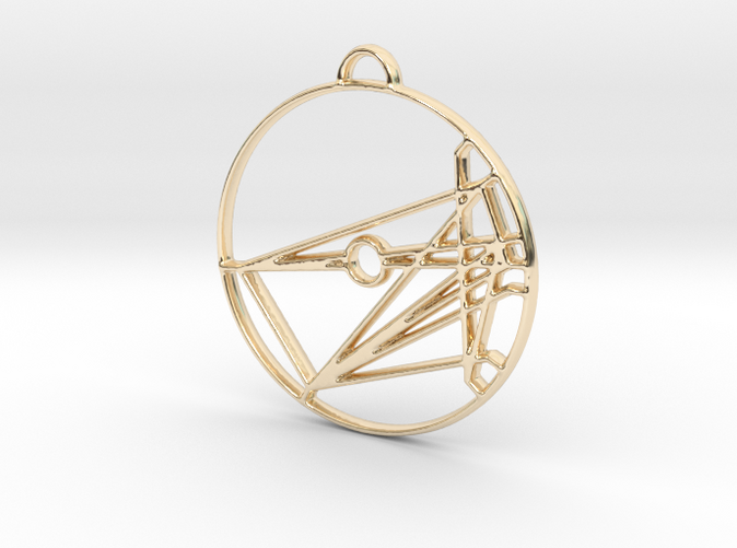 Astrology Gold Pendant