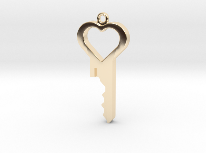 Key Opening Heart Lock (love, Valentine Day Series; 3d Isolated