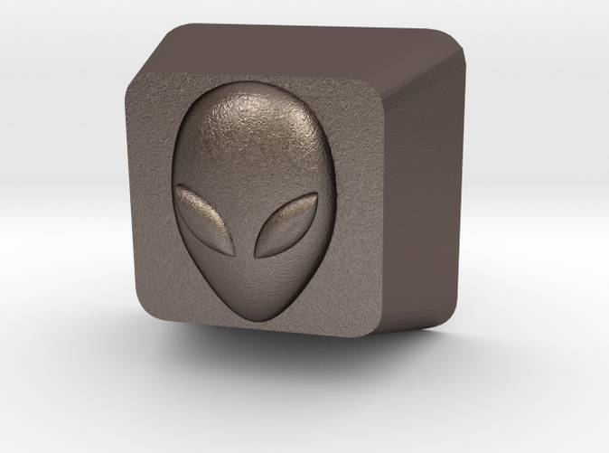 Custom 3D Alien Cherry MX Keycap in Stainless Steel