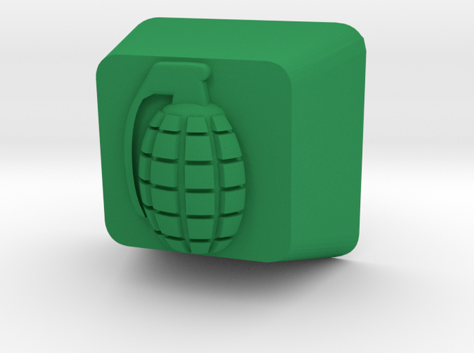 Custom Cherry MX Grenade Keycap in GreenStrong & Flexible plastic