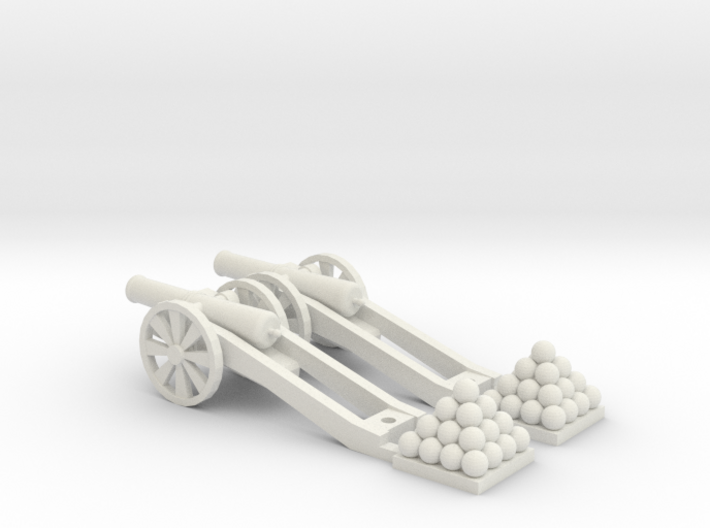 Cannon (Heavy) - Qty (2) HO 1:87 scale 3d printed