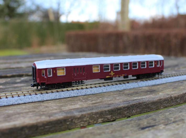 DSB Class BD coach N scale 3d printed Priming and paint not included, bogies and couplings must be obtained from third part, read below!