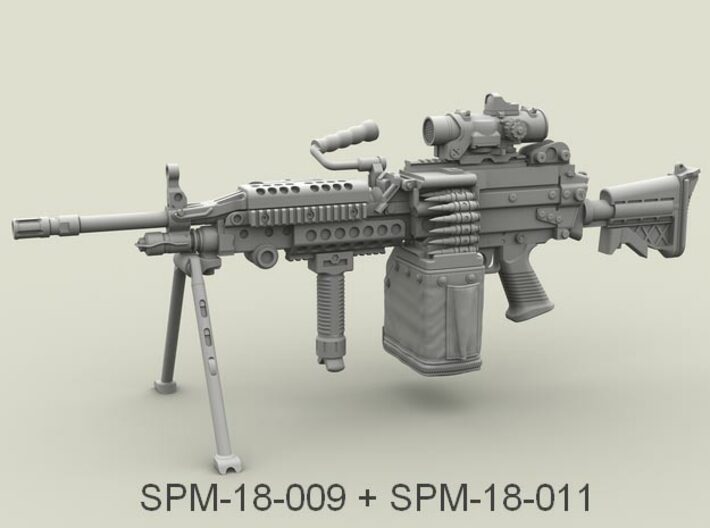1/18 SPM-18-011 LBT MK48 Box Mag (middle) 3d printed 