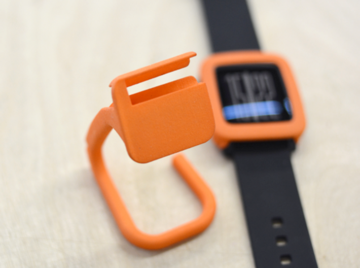 Charging dock for Pebble Time, Steel, Time 2, etc! 3d printed Without the cable.