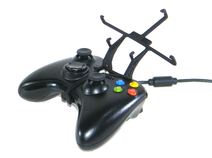 Controller mount for Xbox 360 & Acer Liquid M220 3d printed Without phone - A Samsung Galaxy S3 and a black Xbox 360 controller