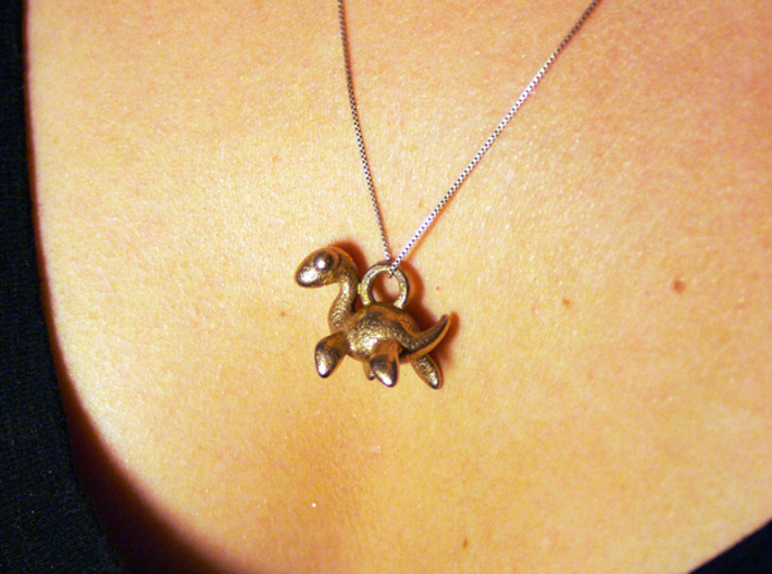 Nessie Necklace Pendant 3d printed