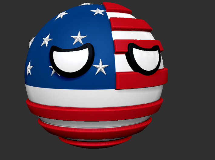 Countryballs USA 3d printed Countryballs USA - 3D render