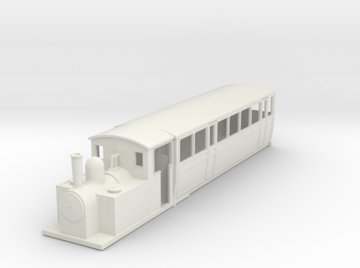 009 steam railcar Coach Body 3d printed