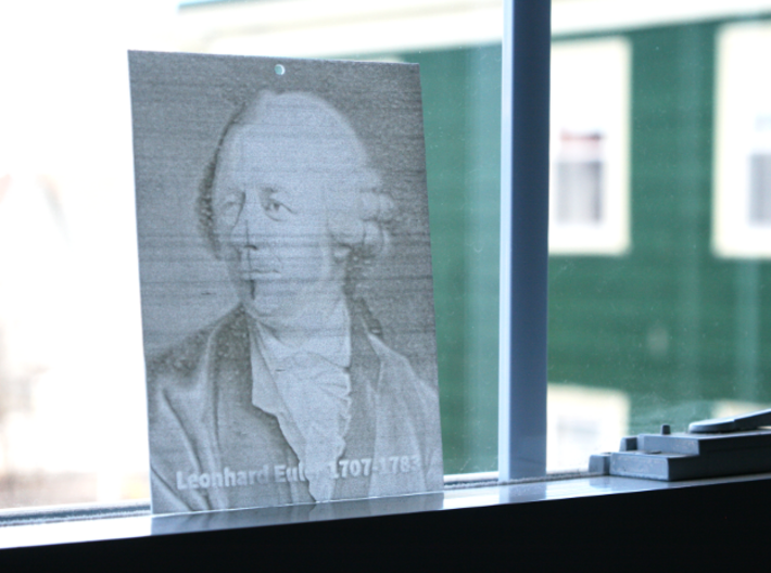 Leonhard Euler Shadowgram 3d printed