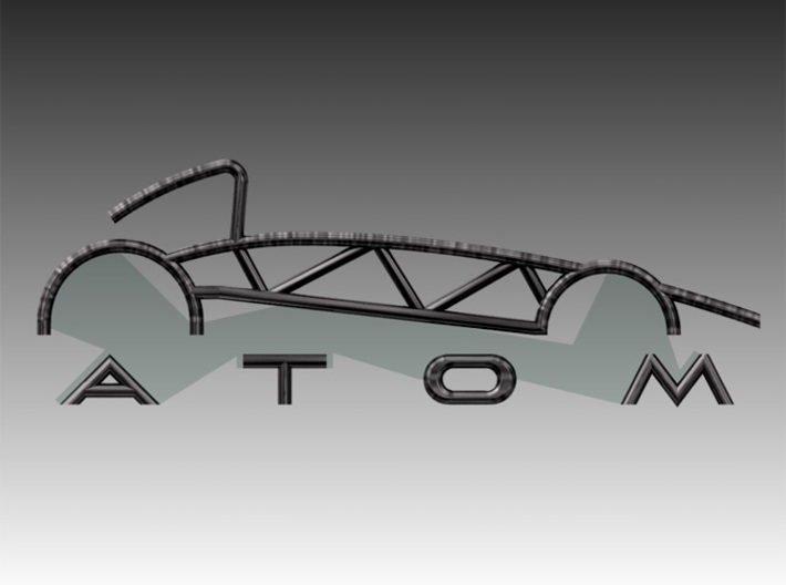 Atom Logo interpretation 3d printed 