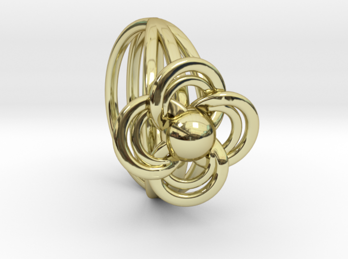 FlowerRing Size 60 3d printed