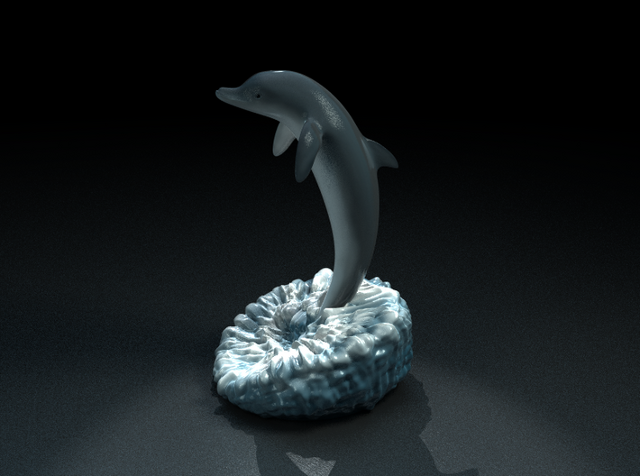 Dolphin tail dancing (3" tall) 3d printed 
