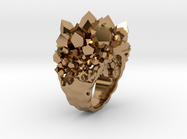 Double Crystal Ring Size 10 3d printed