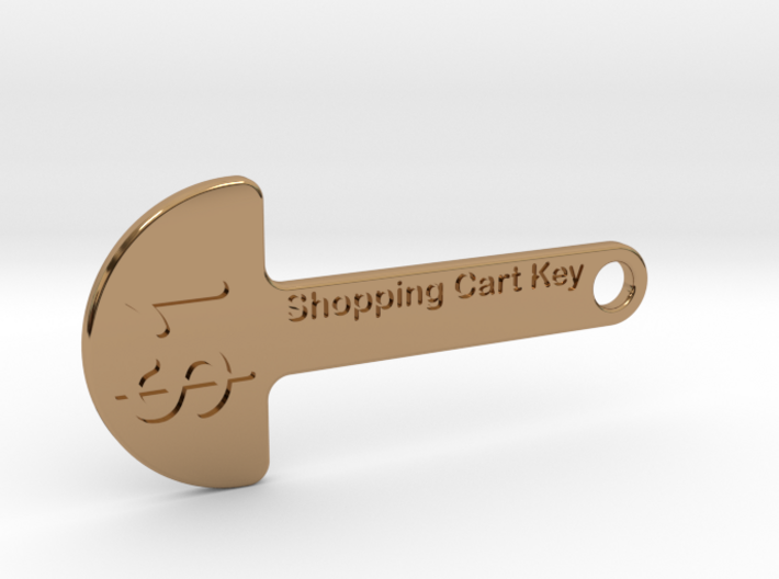 Loonie Shopping Cart Key 3d printed