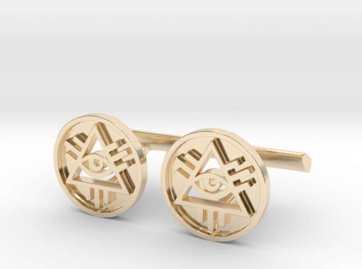 Illuminati Cufflinks 3d printed