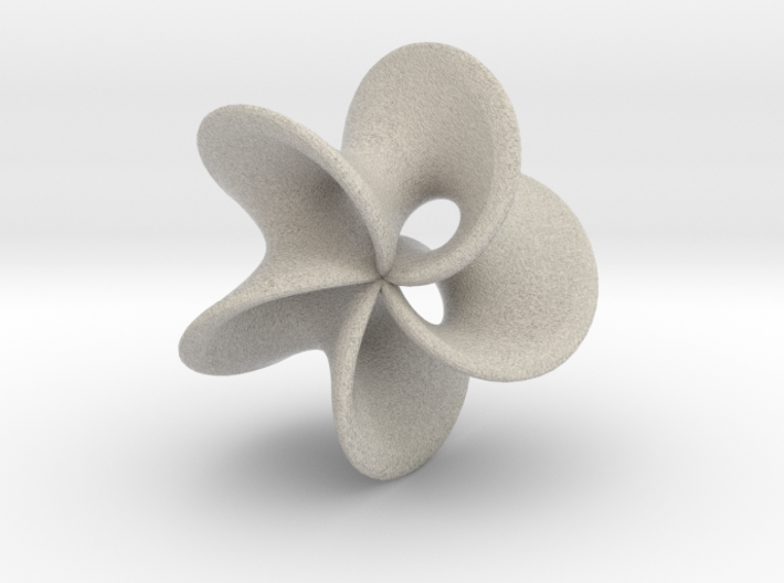 Geometric Pendant - Mobius Flower 3d printed