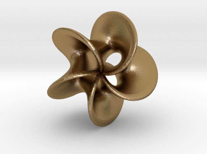 Geometric Pendant - Mobius Flower 3d printed