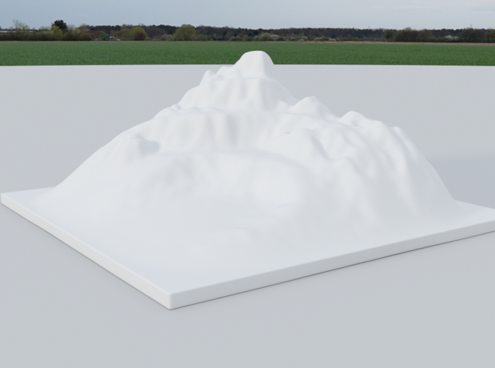 Mountain Landscape 1 3d printed White Strong and Flexible of the landscape ( render )