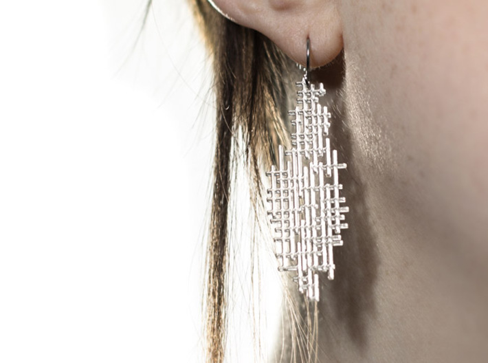 Aragonite Earrings 3d printed
