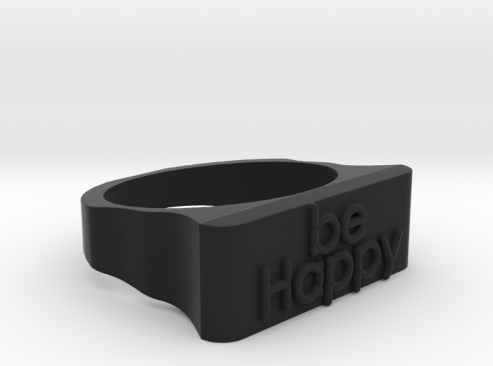 Be Happy Ring size 18,5mm 3d printed