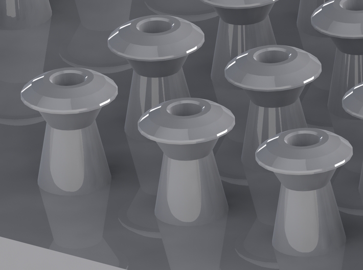 Scale Model Rivets.  2070x 0.65mm Diameter Rivets 3d printed Detail render from the source CAD file