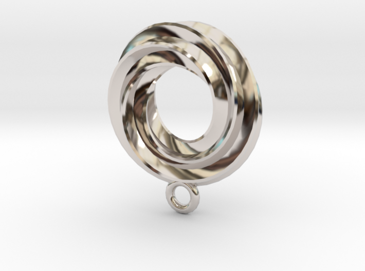 Triple Spiral Pendant 3d printed