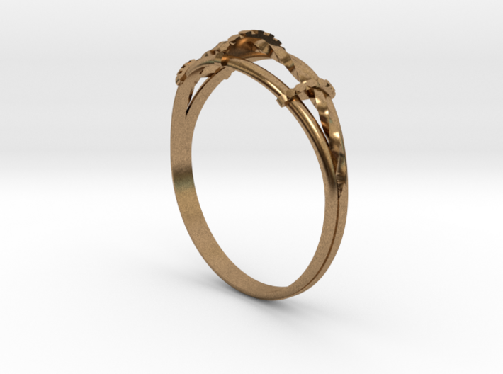 Torsades - A Triple Twisted Ring 3d printed