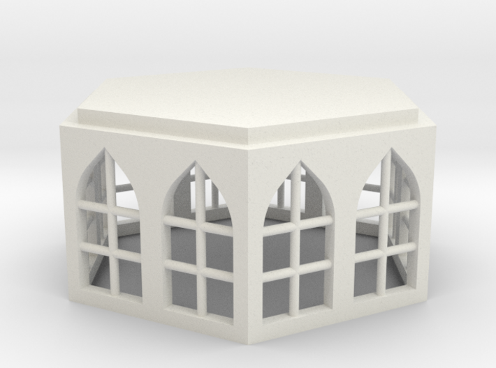 15mm Building Unit with Gothic Windows 3d printed